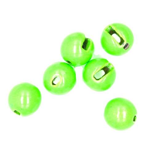 Tungsten Slotted Beads 3.8mm (5/32 inch) Fl Green