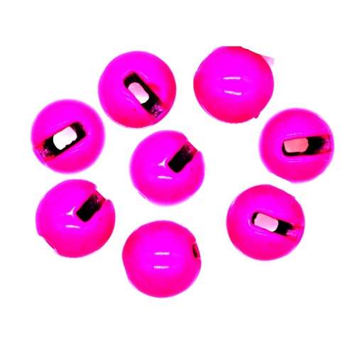 Tungsten Slotted Beads 3.8mm (5/32 inch) Fl Pink