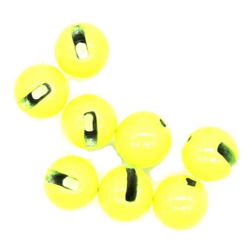 Tungsten Slotted Beads 3.8mm (5/32 inch) Fl Yellow