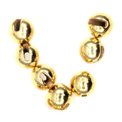 Tungsten Slotted Beads 3.8mm (5/32 inch) Gold