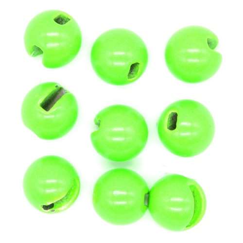 Tungsten Slotted Beads 4.6mm (3/16 inch) Fl Green