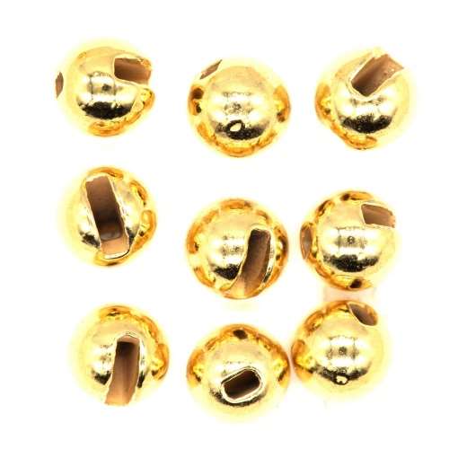 Tungsten Slotted Beads 4.6mm (3/16 inch) Gold