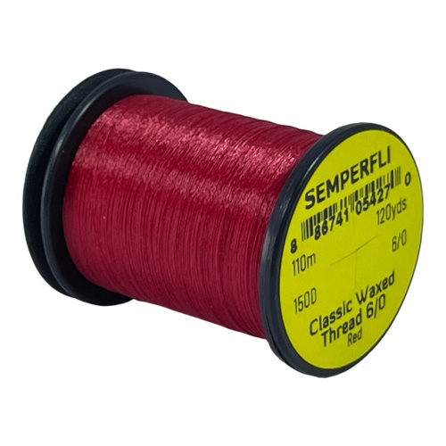 Classic Waxed Thread 6/0 110m (120 Yards) Red