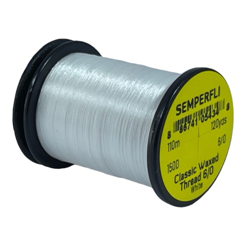 Classic Waxed Thread 6/0 110m (120 Yards) White