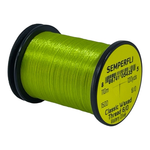 Classic Waxed Thread 6/0 110m (120 Yards) Watery Olive