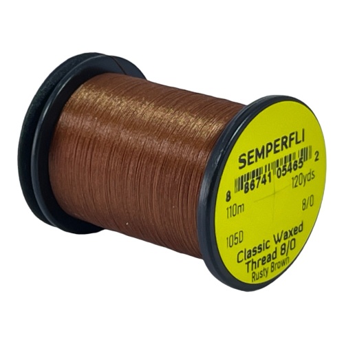 Classic Waxed Thread 8/0 110m (120 Yards) Rusty Brown