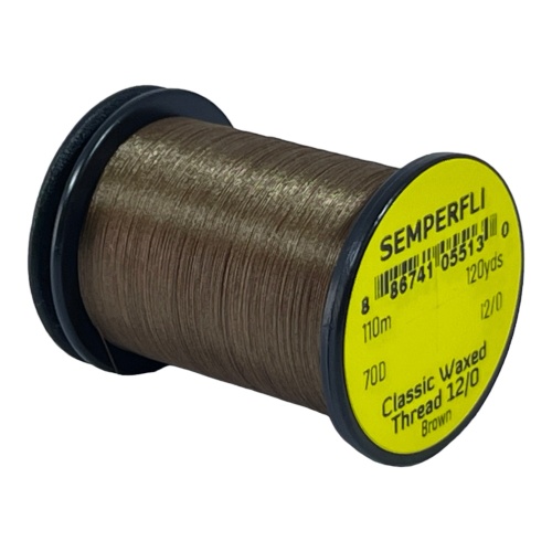 Classic Waxed Thread 12/0 110m (120 Yards) Brown