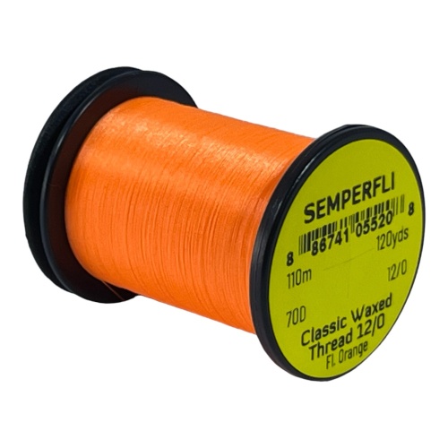 Classic Waxed Thread 12/0 110m (120 Yards) Fluoro Orange