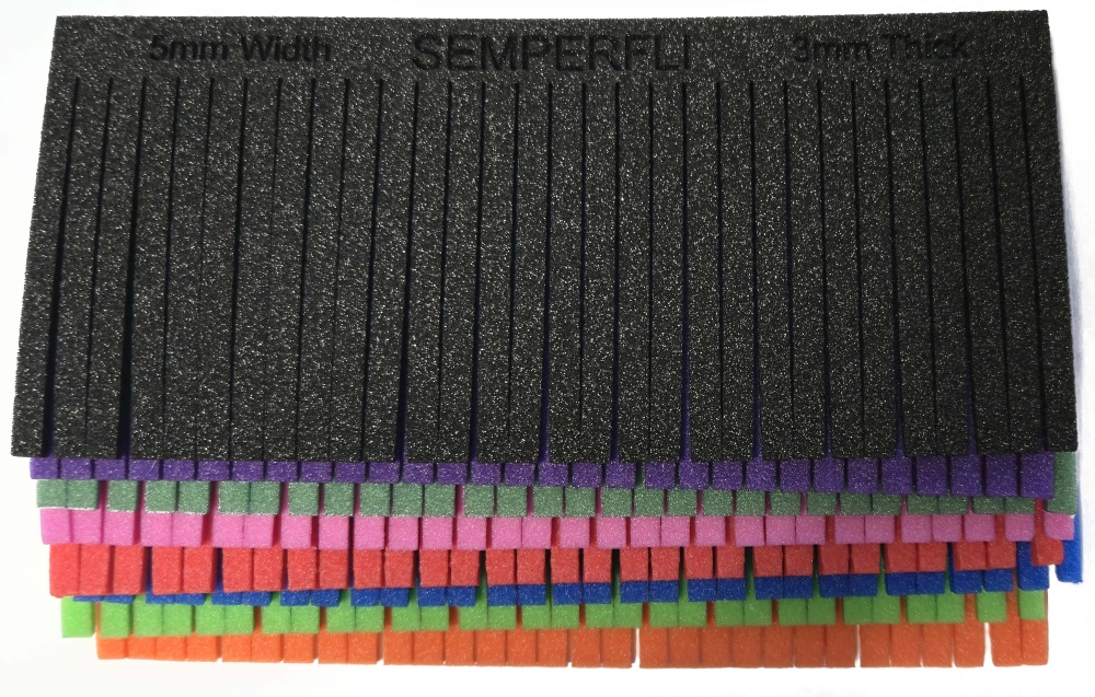 Foam Combs 3mm Thick Foam 3mm Wide Strips