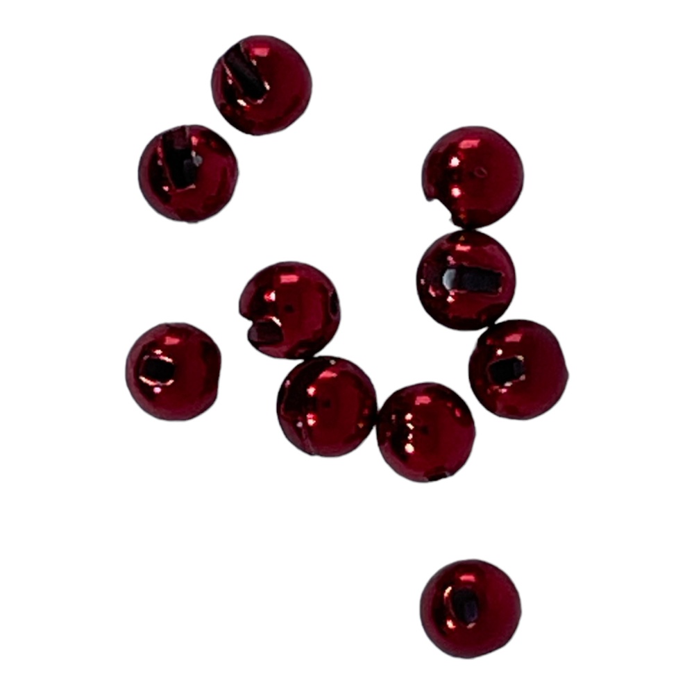 Tungsten Slotted Beads 3.8mm (5/32 inch) Red